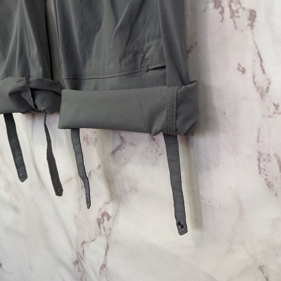 Columbia Pants Womens 16 R Roll Up Convertible Gray Nylon Hiking Camping Commute - Picture 8 of 13